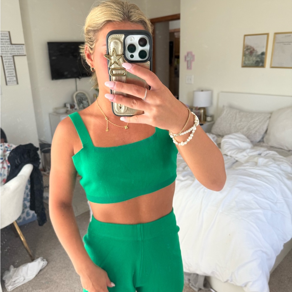 Green Women's Crop Top